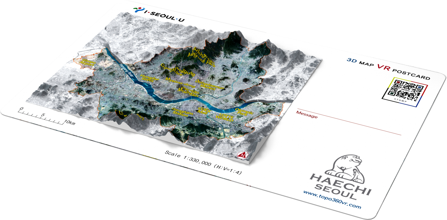 3D Map VR Postcard 홍보물 제작